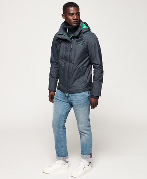 Superdry Tech Hood Pop Cipzár SD-Windcheater Férfi Kabát Sötétkék/Zöld | TILZA8619